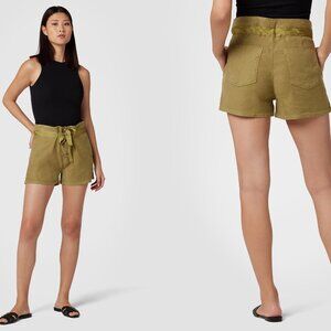 NWT HUDSON paperbag shorts in green moss (sz26)